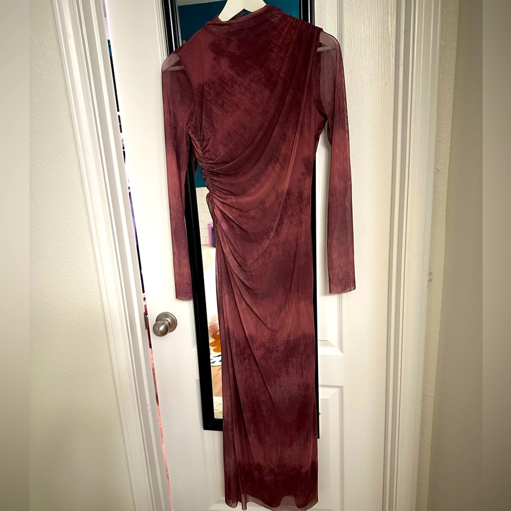 Zara ruched long sleeve dress